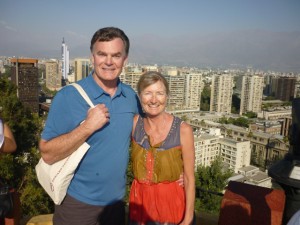 Atop Cerro Santa Lucia, a short hike, up steep, worn stone stairs for views of the city.