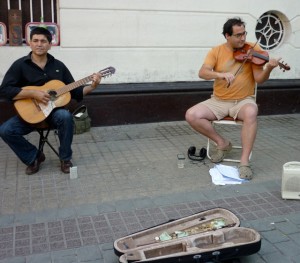 These guys were great, until a VERY loud alarm went off in the museum and silenced them, bummer!